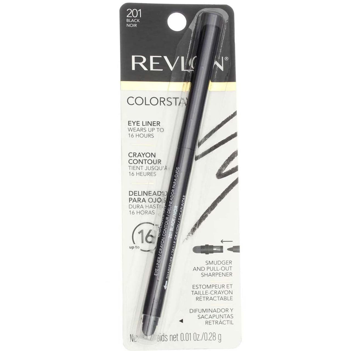 Revlon ColorStay Pencil Waterproof Eyeliner, 202 Black Brown, 0.01 oz