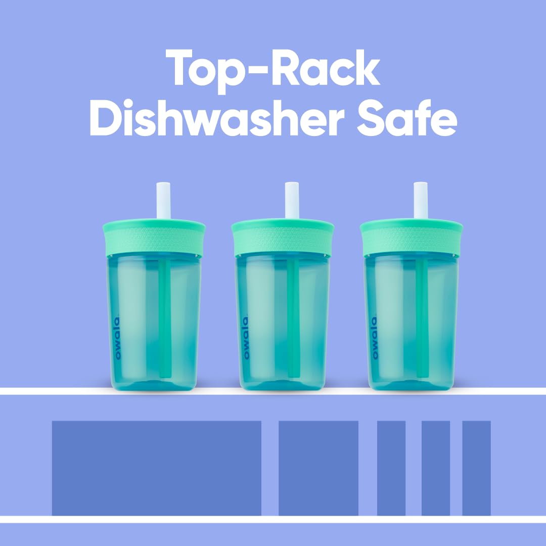 Owala Tumbler Kids Plastic Water Bottle 15 oz Home Base