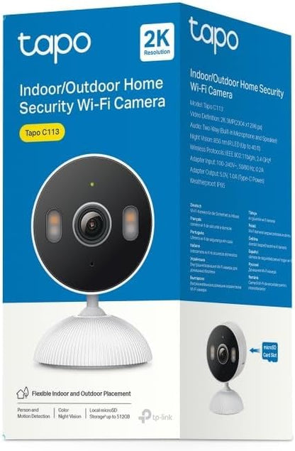 Tapo C113 2K 3MP Indoor & Outdoor Security Camera Pet Camera House Security