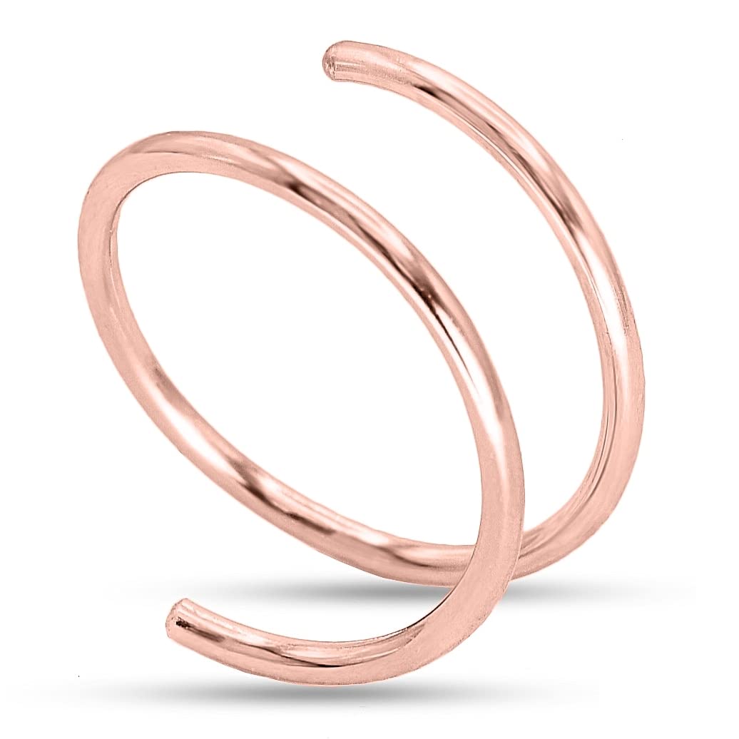 Double Hoop Nose Ring, 14K Gold Filled/Sterling Silver,20G/22G,6mm/7mm/8mm