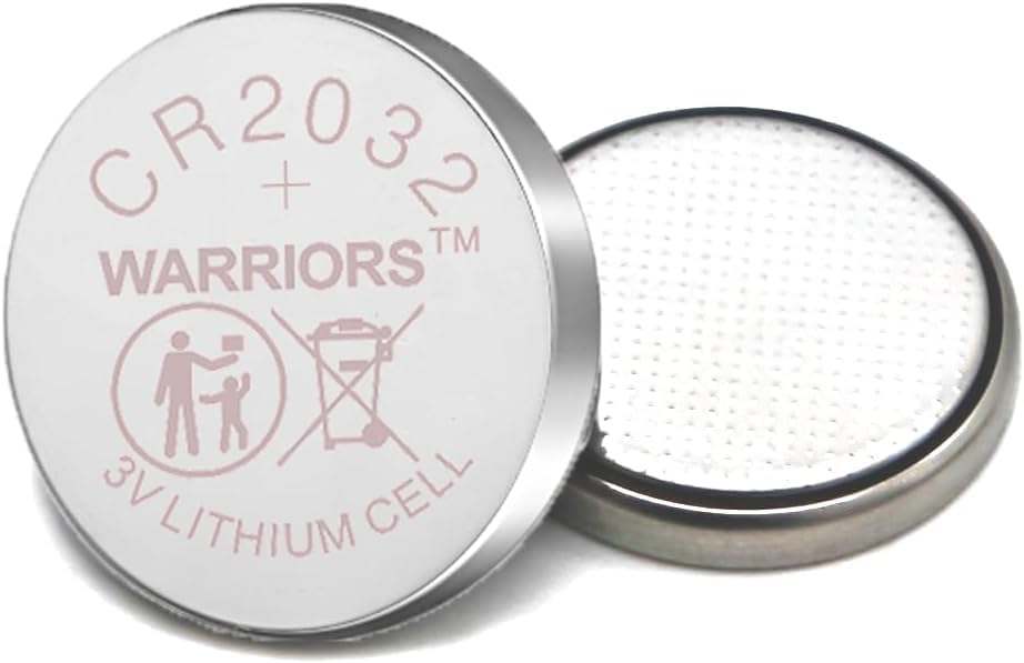 Warriors 10X CR2032 Batteries, 3V 240mAh Lithium Coin Batteries
