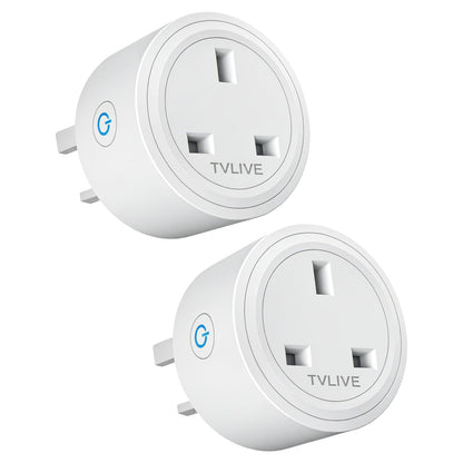 Smart Plug, TVLIVE 4 Pack Smart Plugs Work that with Alexa (Echo/Echo Dot), Google Home Voice Control, Energy Monitoring, Remote Control, Timer & Schedule Function, Device Sharing, Wifi Plug Socket UK