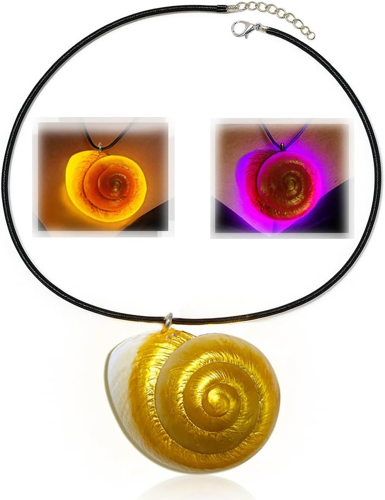 Sea Witch Necklace, Gold Conch Shell Glowing Necklace for Cosplay Coustume, Merch Accessories Gifts