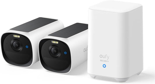 eufy Security eufyCam E40 2-Cam Kit, 2K MaxColor Night Vision，Built-in 16GB