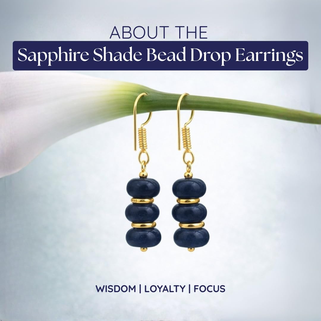 Gempires Beaded Gemstone Dangle Earrings for Women, Boho Gold Birthstone