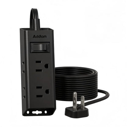 Addtam Flat Plug Extension Cord with 6 Outlet Extender for Cruise Travel