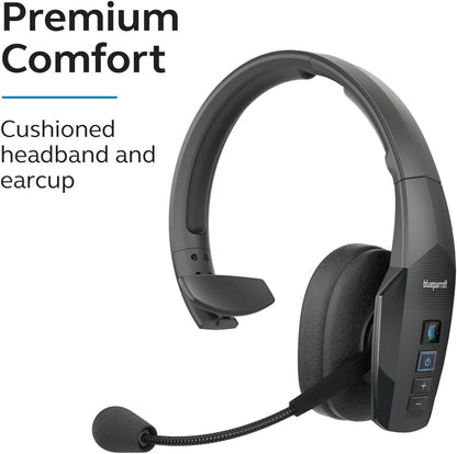 BlueParrott B450-XT Noise Cancelling Bluetooth Headset – Updated Design with Long Wireless Range, Up to 24 Hours of Talk Time & IP54-Rated Wireless Headset (Renewed)