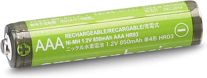 Amazon Basics 8-Pack Rechargeable AAA NiMH High-Capacity Batteries, 850 mAh, 1.2V, Recharge up to 500x Times, Pre-Charged