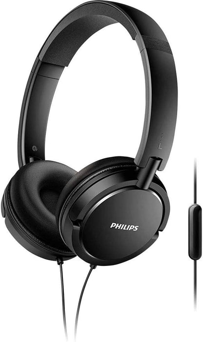 Philips Audio H2005BK/00 Over-Ear Stereo Headphones Wired (2 m Cable, 40 mm Neodymium Drivers, Passive Noise Isolation, Adjustable Headband, Lightweight) Black