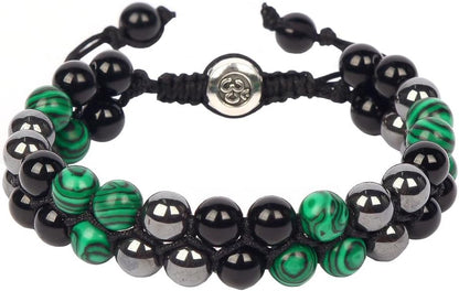 Triple Protection Bracelet - for Protect & Balance - Energy Crystal Handmade Bracelets for Men Women