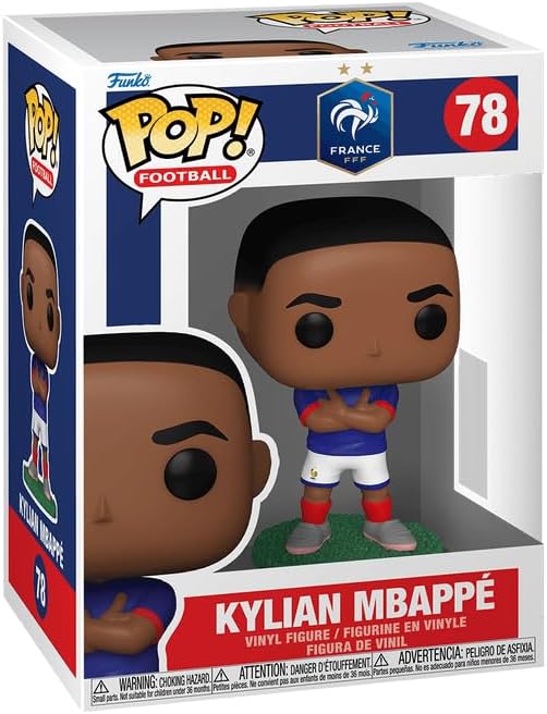 Kylian Mbappe #78 Funko POP! Soccer France Figurine Bundle with HOFSM Protector Case