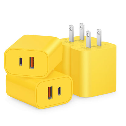[4 Pack] 20W USB C Charger Block Fast Charging Multiport Adapter
