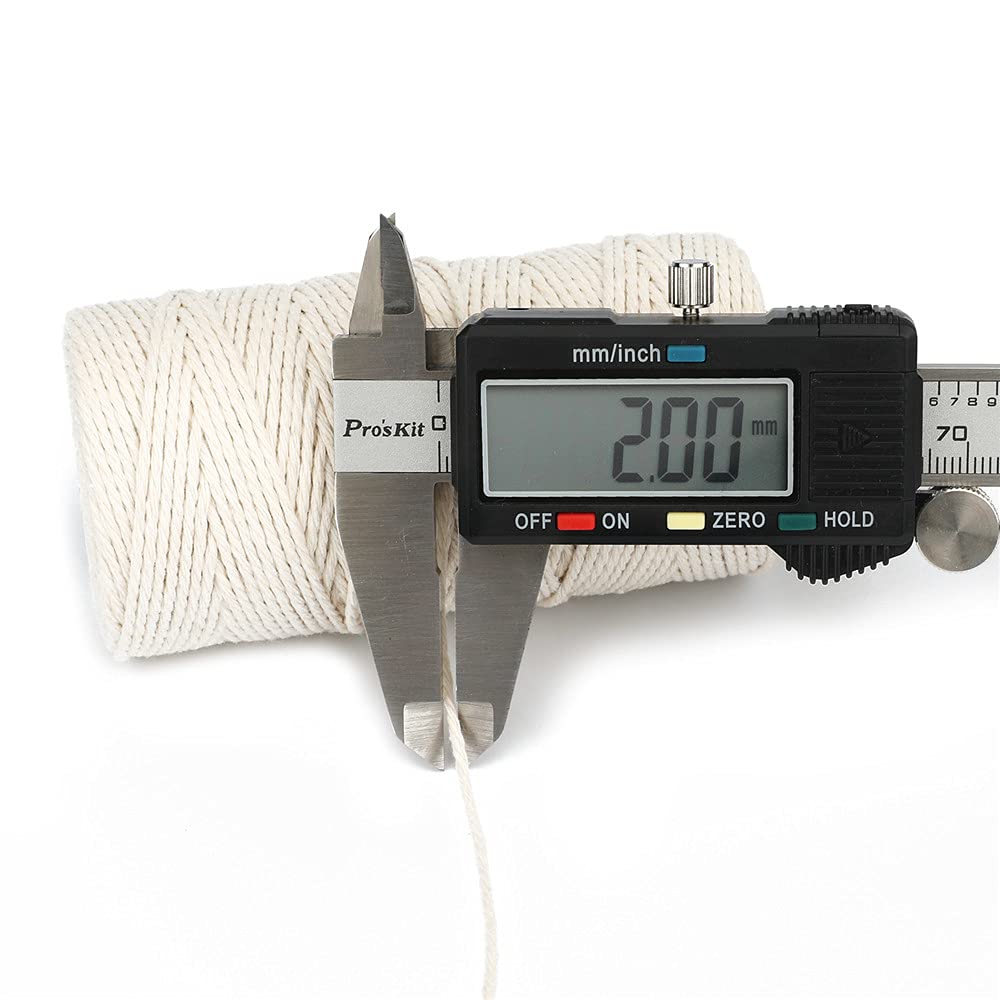 jijAcraft 50M White Cotton String: 2MM Cooking String for DIY Crafts