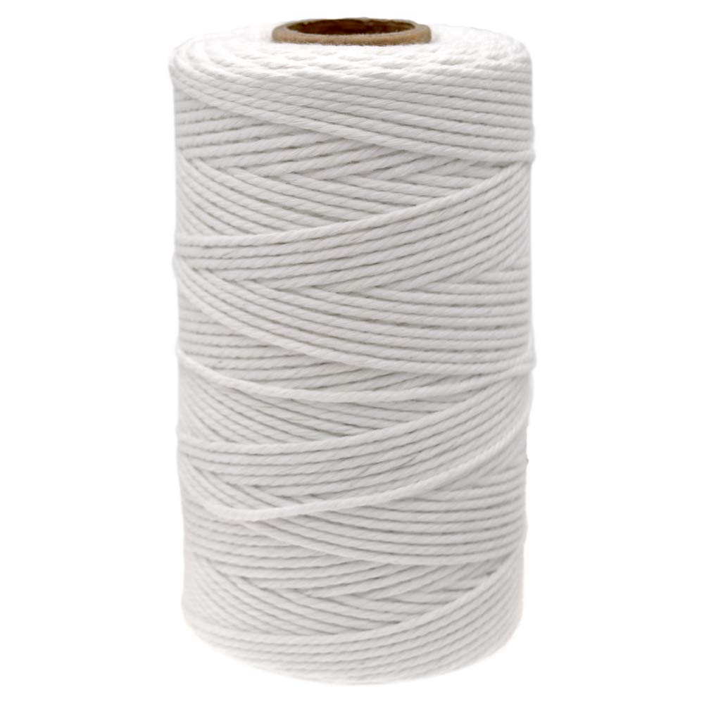 jijAcraft 50M White Cotton String: 2MM Cooking String for DIY Crafts