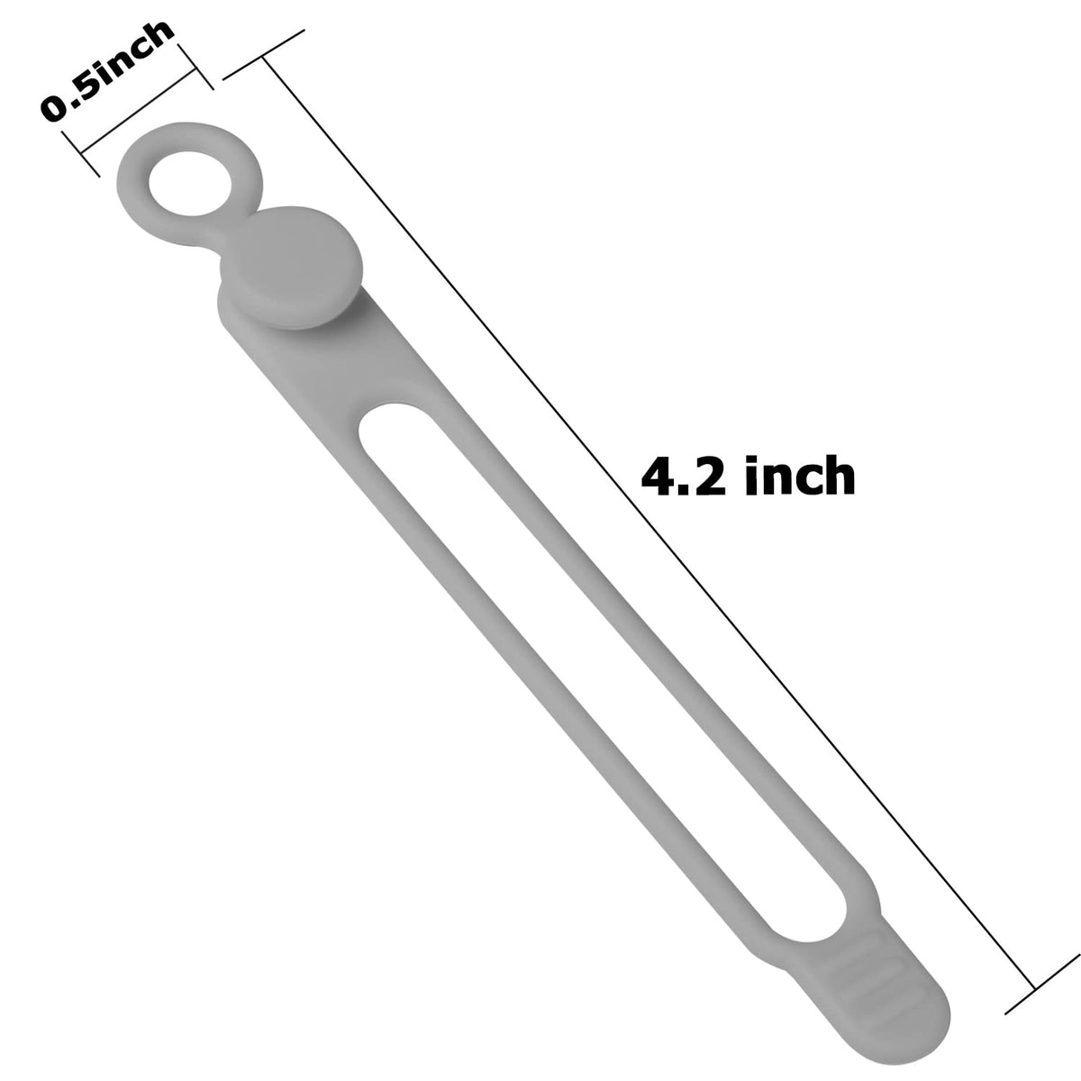 Silicone Cable Ties, Cord Organizer Cable Management,2Sizes-Grey