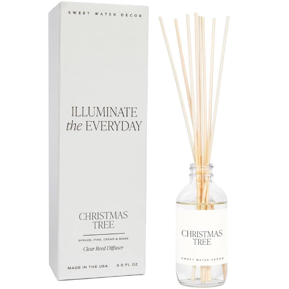 Sweet Water Decor Spa Day Reed Diffuser Set - Sea Salt, Jasmine, Wood, and Cream Scented Diffuser - Relaxing Spa Scent Diffusers for Home, Long Lasting Fragrance, Made in the USA