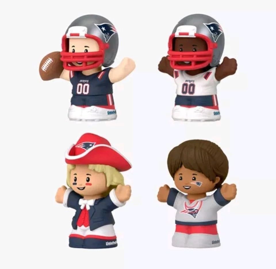 Patriots Little People Collector 4 Pack Figure Set Featuring 2 Players and 2 Super Fans