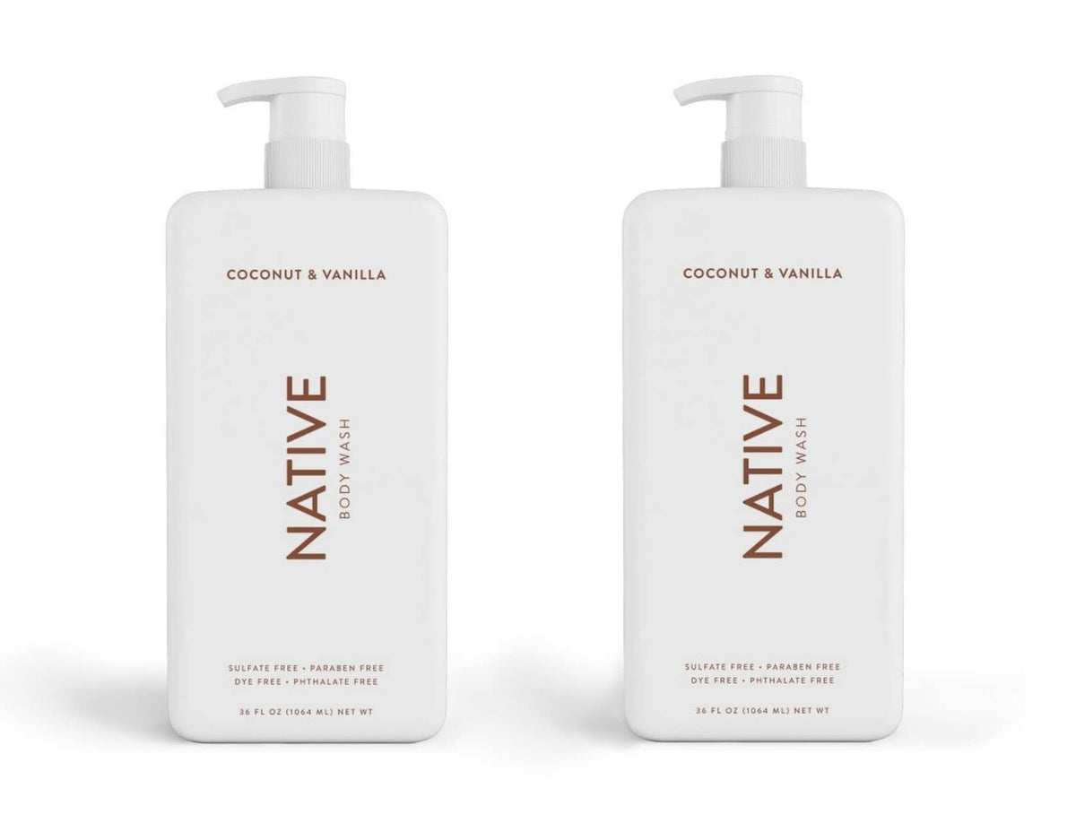 Native Body Wash 3 Pack - Natural Body Wash Women & Men - SLS & Paraben Free - Cucumber & Mint, Coconut & Vanilla, Lavender & Rose