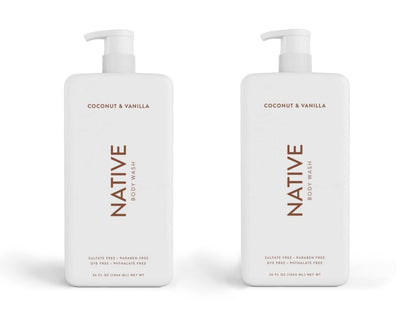 Native Body Wash 3 Pack - Natural Body Wash Women & Men - SLS & Paraben Free - Cucumber & Mint, Coconut & Vanilla, Lavender & Rose