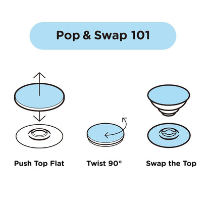 PopSockets Adhesive Phone Grip, Holder- Black