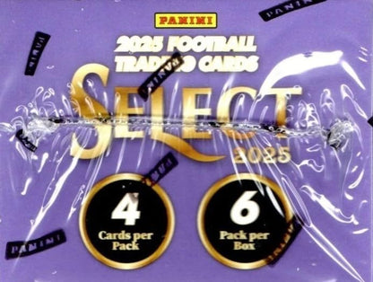 2025 Panini SELECT Football Series Sealed 24 Card Blaster Box Featuring 3 BLASTER EXCLUSIVE Red and Blue Shock Parallel Cards PLUS