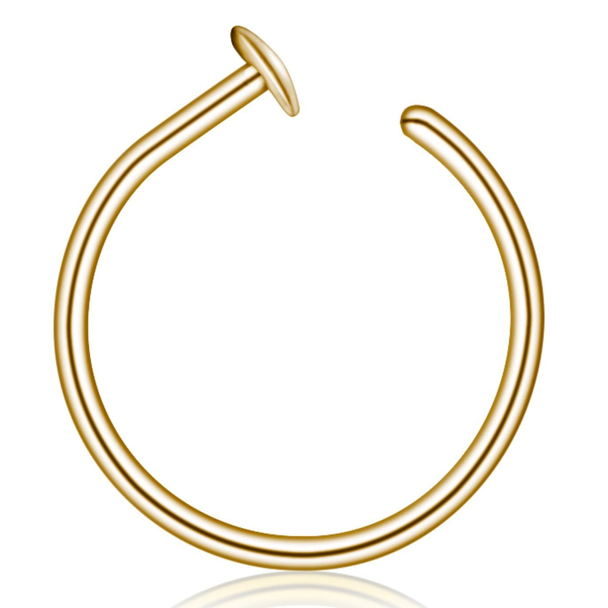 Small Thin Gold Nose Ring Hoop for Women, 20G/22G/24G, 5mm/6mm/7mm/8mm