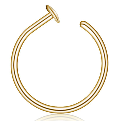 Small Thin Gold Nose Ring Hoop for Women, 20G/22G/24G, 5mm/6mm/7mm/8mm