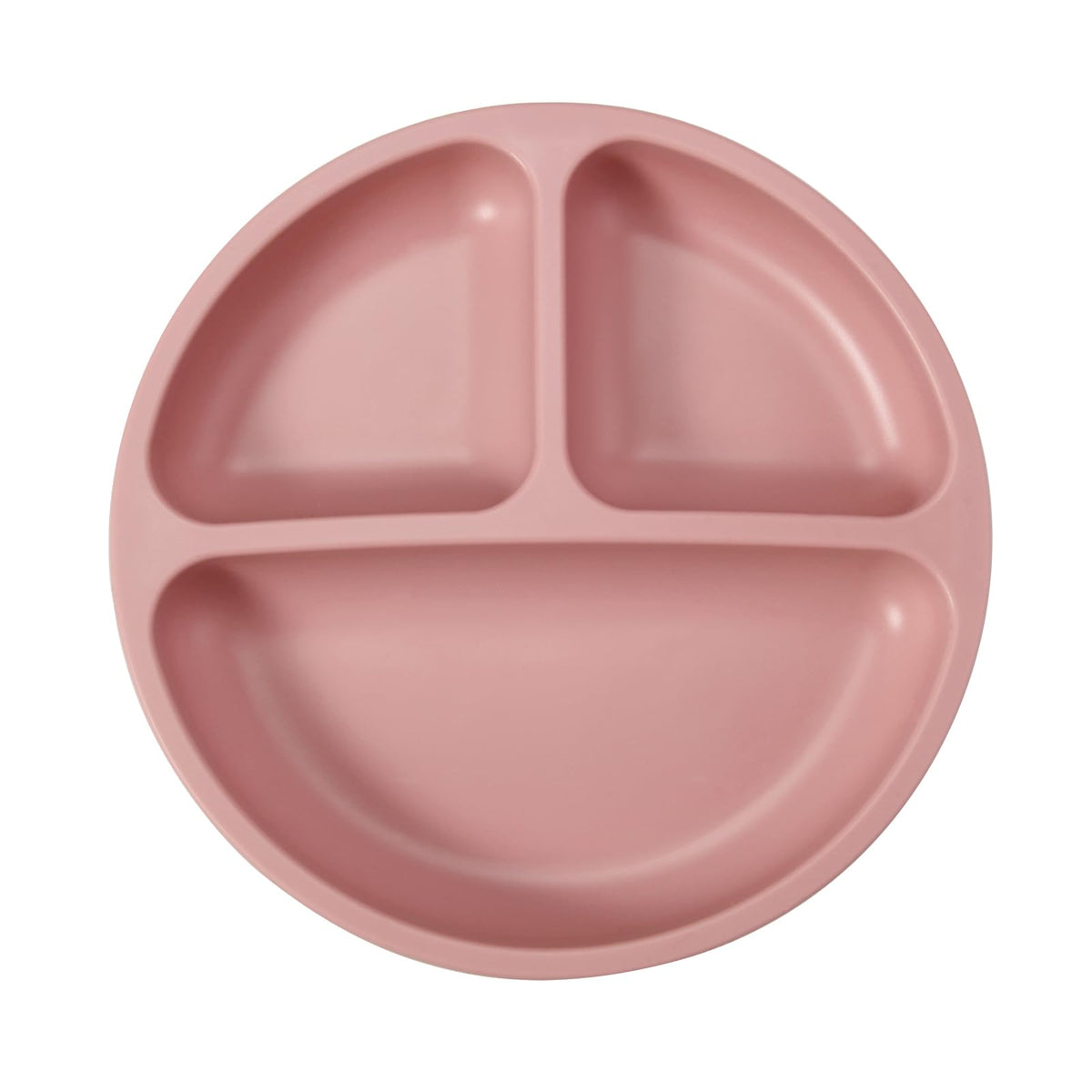 PandaEar 3 Pack Toddler Plates, Silicone Divided Suction Plate for Babies, BPA-Free 100% Food-Grade Silicone Unbreakable Baby Plate (Pink/Purple/Blue, Without Lids)