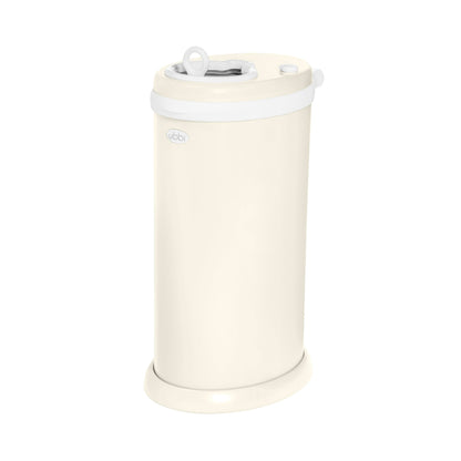 Ubbi Stainless Steel Diaper Pail, No Special Bags, Odor-Locking, White