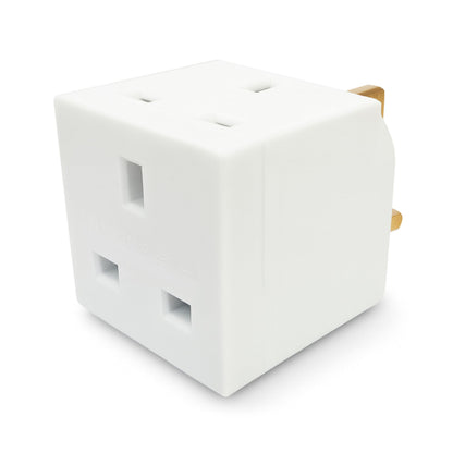 STATUS 3 Way Multi Plug Adaptor, White