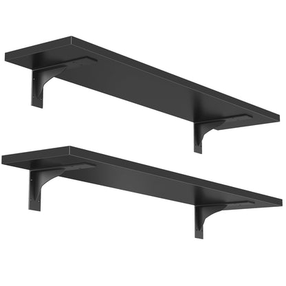 HOOBRO Floating Shelves for Wall, 15.7" Wall Mounted Shelves Set of 2