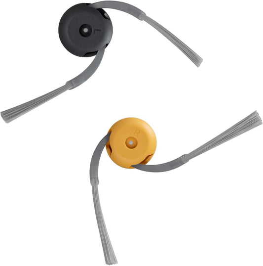 roborock Side Brushes Replacement (2 Pieces) for Qrevo Curv 2 Flow Robot Vacuum Cleaner, Gray& Yellow
