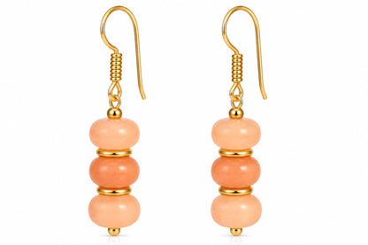 Gempires Beaded Gemstone Dangle Earrings for Women, Boho Gold Birthstone