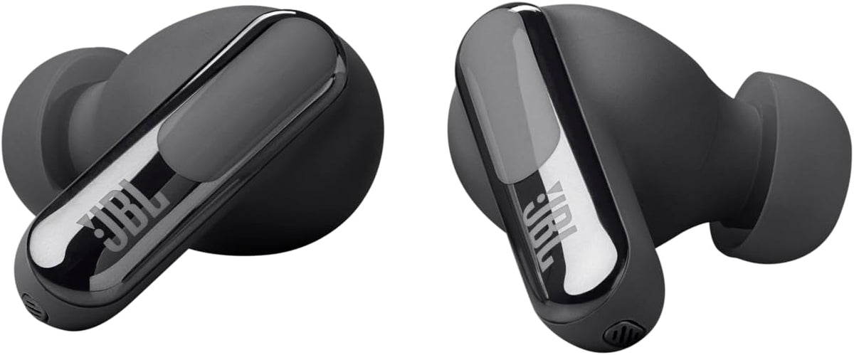 JBL Live Beam 3 - True Wireless Noise-Cancelling Stick-Closed Earbuds, 48Hrs Total Playback, Wireless Charging, 6 Mics for Perfect Calls, Multi-Point Connection, IP55 Waterproof and dustproof (Black)