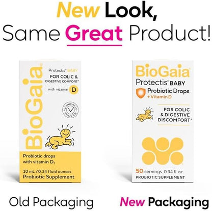 BioGaia Baby Probiotic Drops + Vitamin D | Colic & Gas Relief | 50 Servings