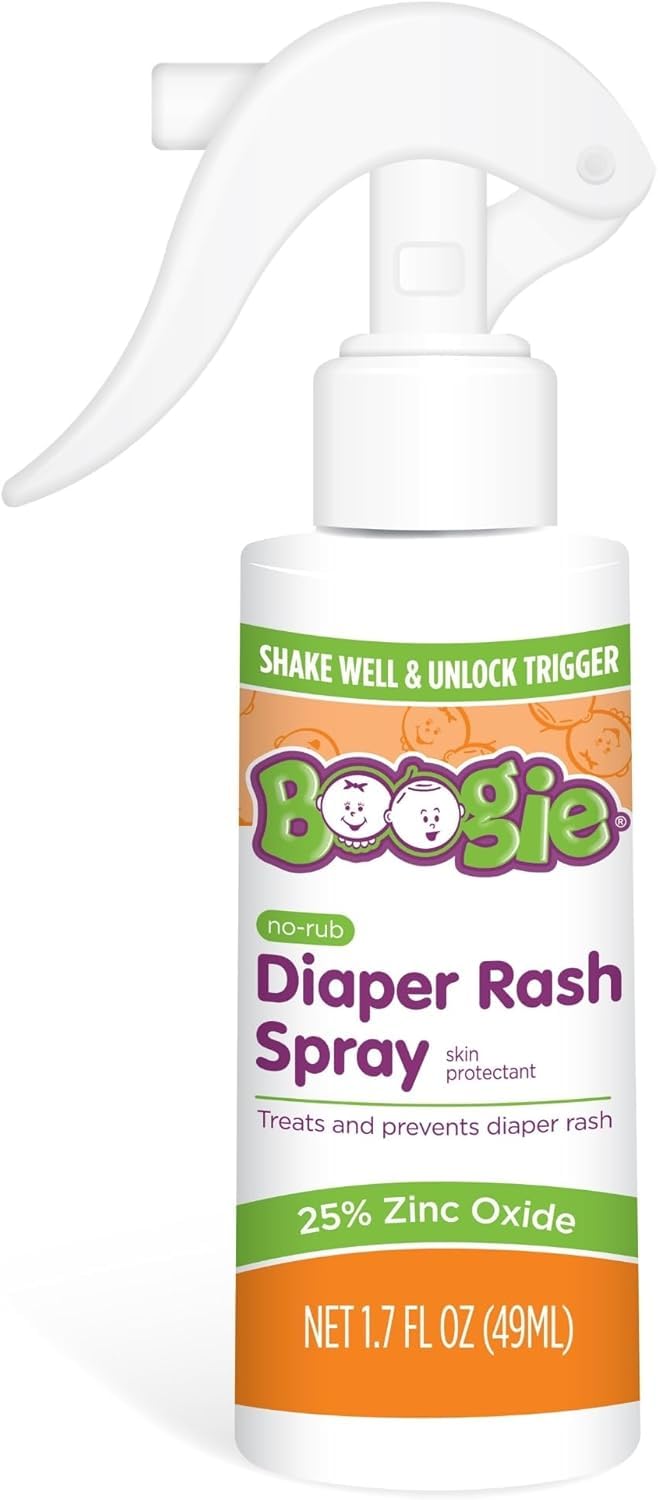 Boogie Diaper Rash Relief Bundle, No-Rub Spray & Maximum Strength Paste