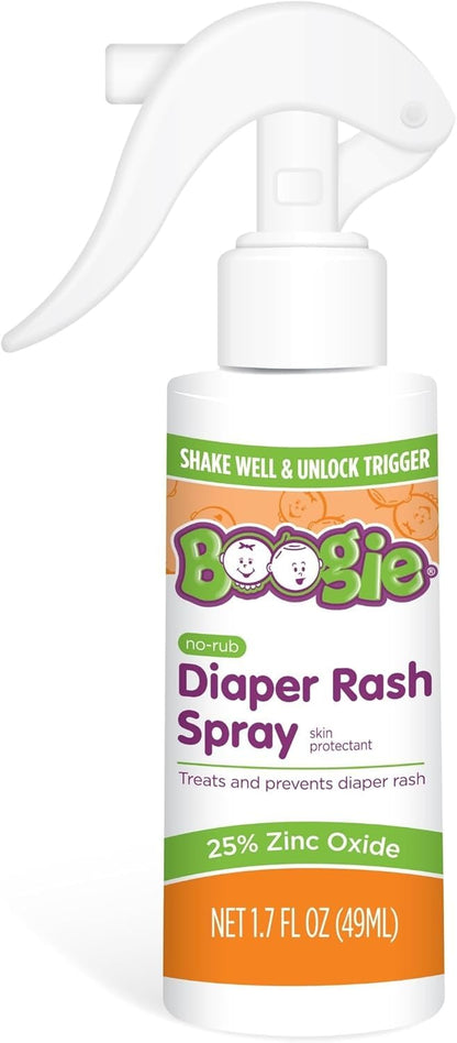 Boogie Diaper Rash Relief Bundle, No-Rub Spray & Maximum Strength Paste