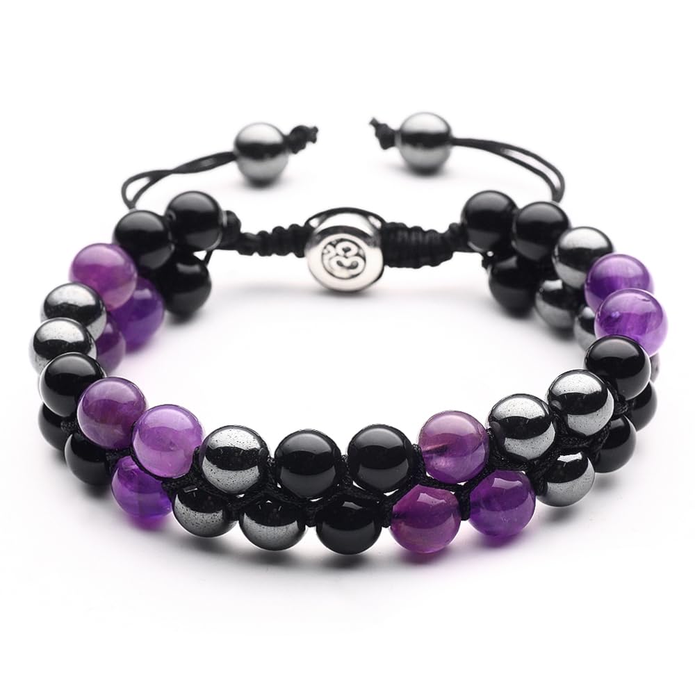Triple Protection Bracelet - for Protect & Balance - Energy Crystal Handmade Bracelets for Men Women