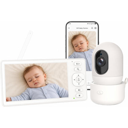 HelloBaby 6'' No WiFi Video Baby Monitor with Camera Audio, 30H Battery