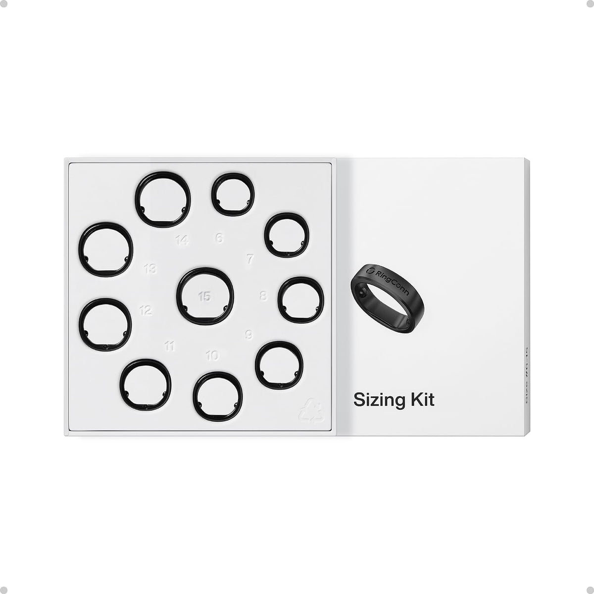 RingConn Gen 3 Smart Ring - Vascular Trends(Size 8, Future Silver)