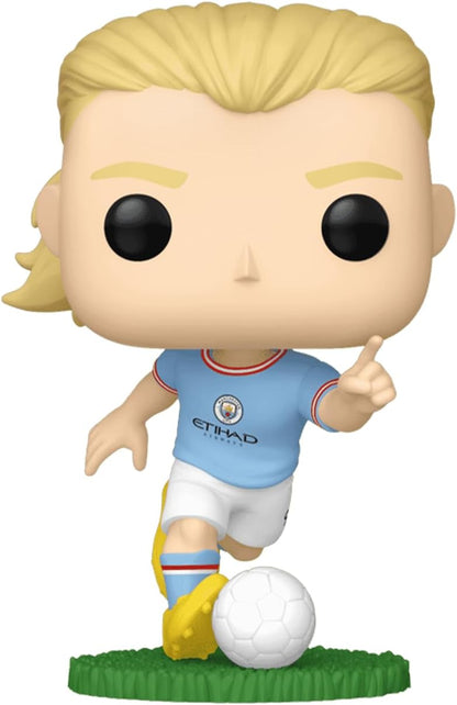 Erling Haaland #60 Facsimile Signed Reprint Laser Autographed Funko POP! Soccer Manchester City Figurine with Protector Case