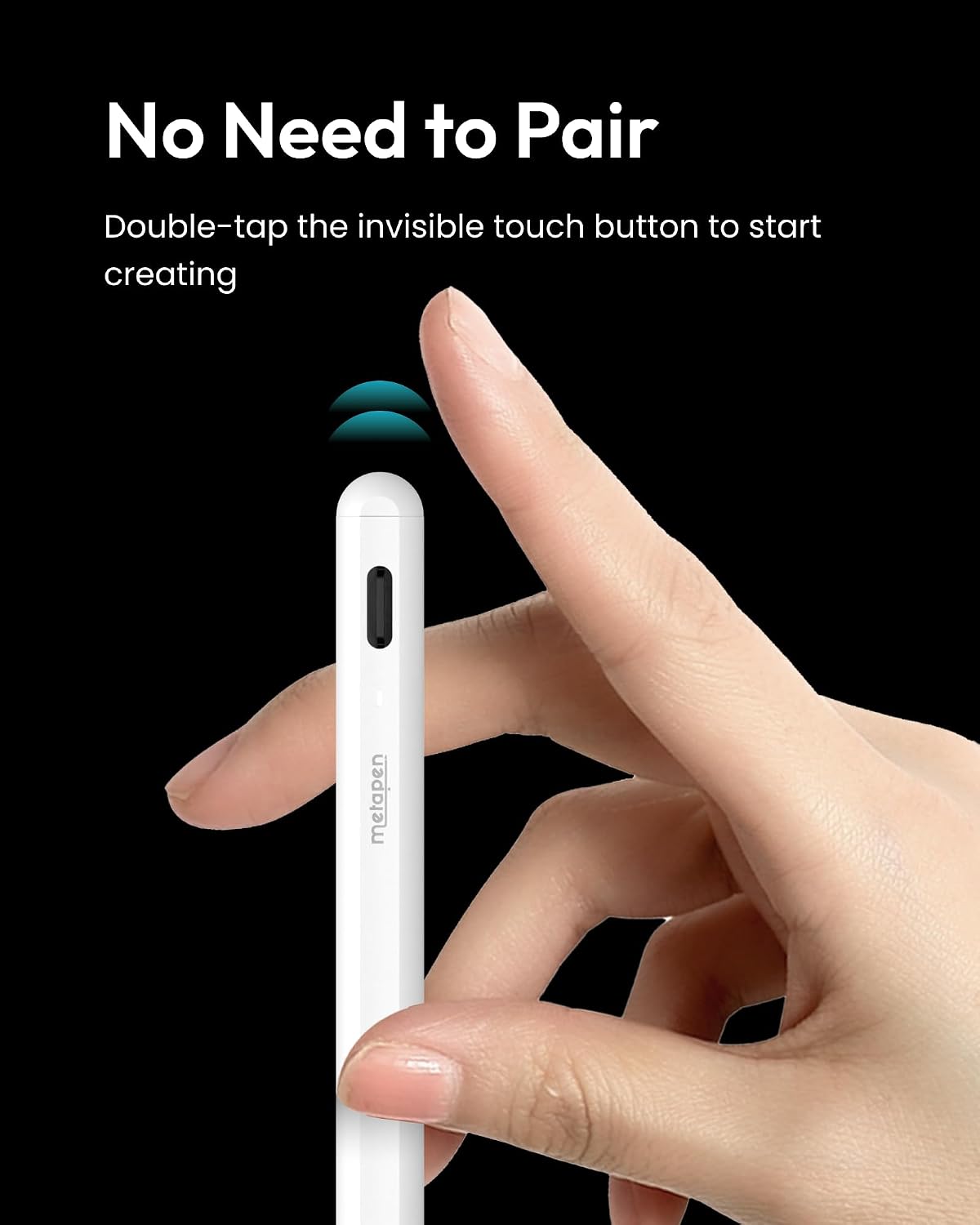 Metapen A8 Stylus Pen for iPad 2018-2026,Magnetic Attach & Palm Rejection