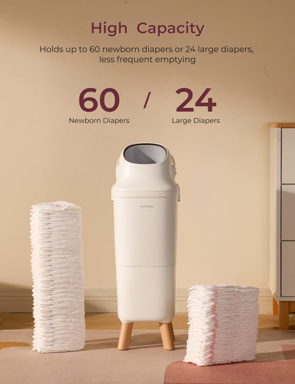 Momcozy 13 Gallon Drawstring Diaper Pail Bags, 45 Count, Ultra Thick