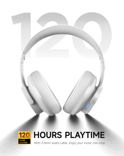Picun B8 Wireless Bluetooth Headphones, 120H Playtime, 3EQ Modes, Black
