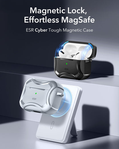 ESR for AirPods Pro 2 Case, Compatible with MagSafe, Cyber Series, Black