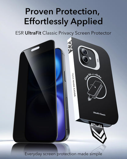 ESR 3 Pack for iPhone 17 Pro Max Privacy Screen Protector, Classic