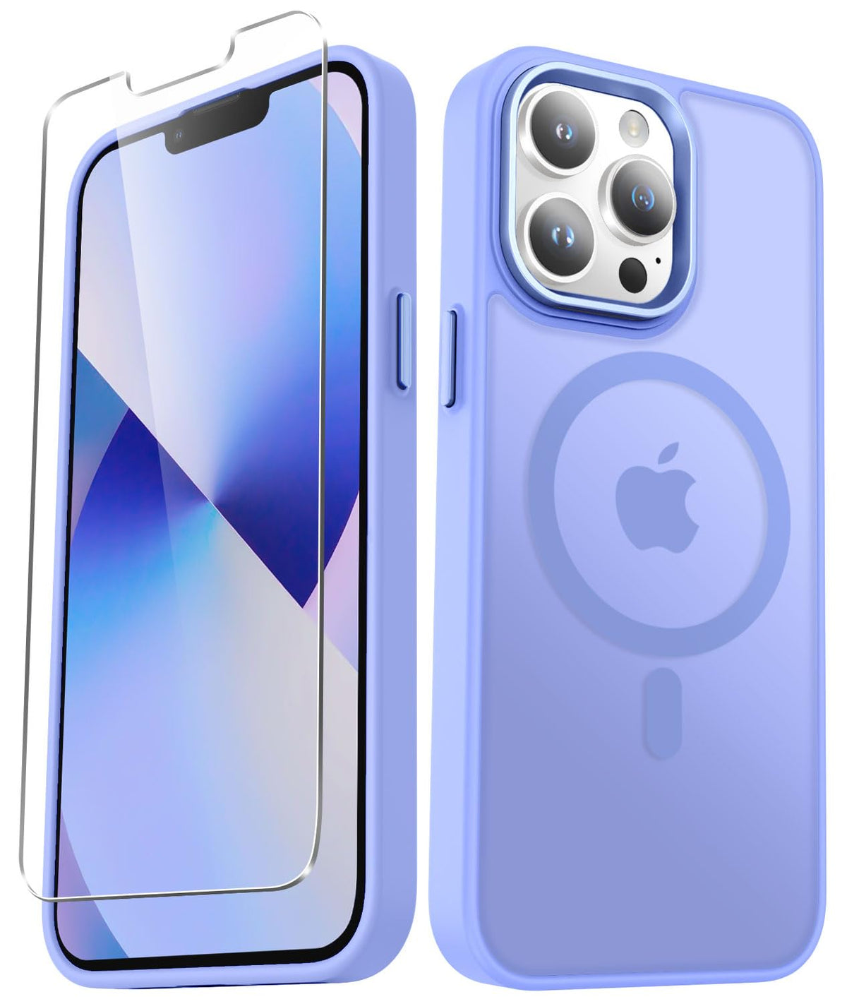 for iPhone 14 Plus Case, Matte Magnetic Phone Case, Lavender Purple