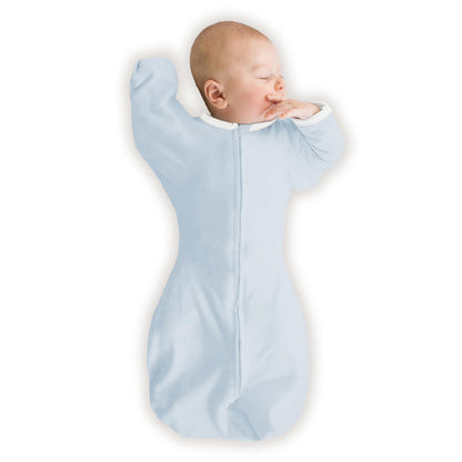 SwaddleDesigns Transitional Swaddle Sack, Cotton, Heathered Gray, 6-9mo