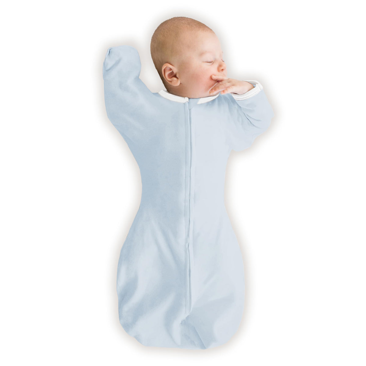 SwaddleDesigns Transitional Swaddle Sack, Cotton, Heathered Gray, 6-9mo