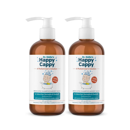 Happy Cappy Medicated Shampoo and Body Wash with Beanie Brush - 2 Pieces